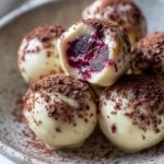 white chocolate raspberry truffles