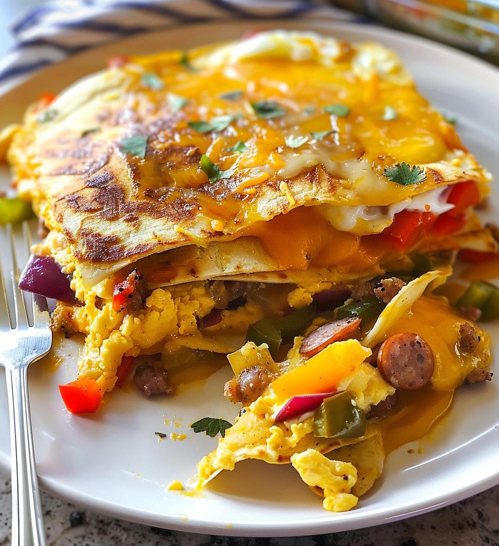 Breakfast Quesadilla Casserole