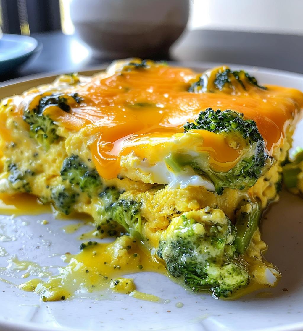 Broccoli Cheddar Egg Casserole