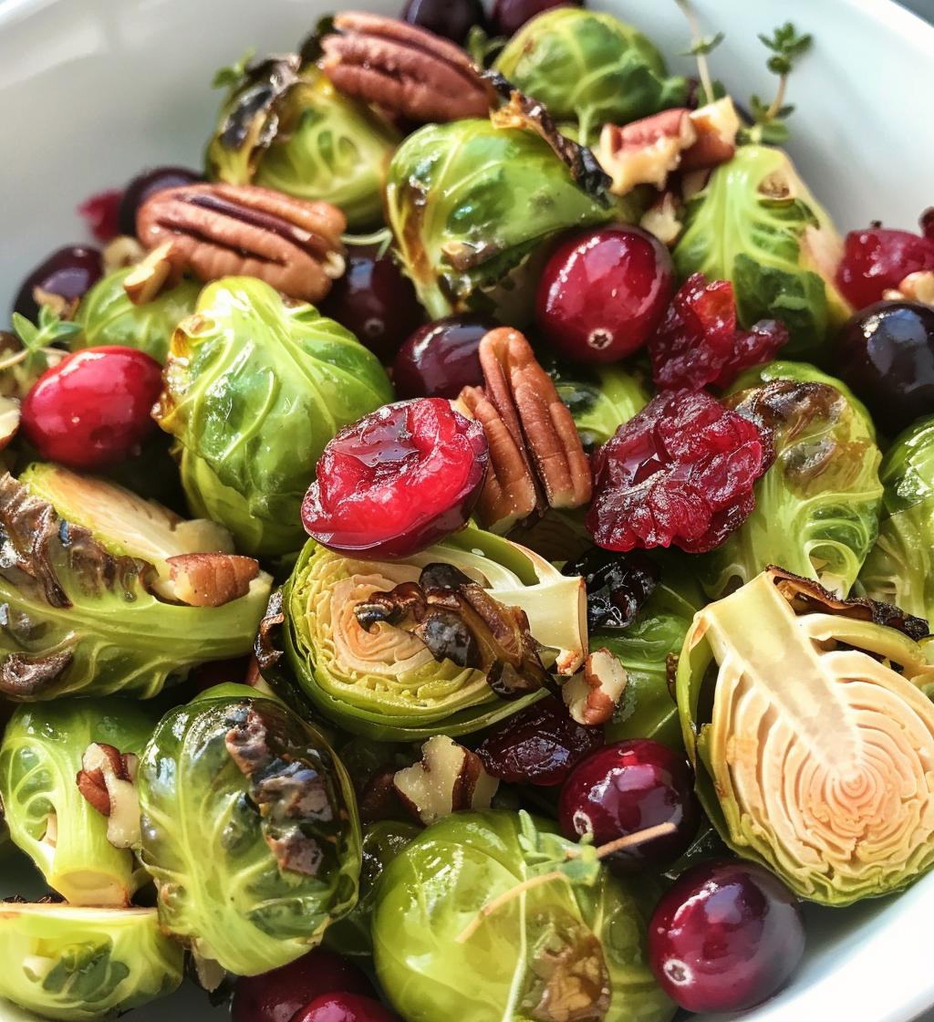 Brussels Sprouts with Cranberries & Pecans - detail 1