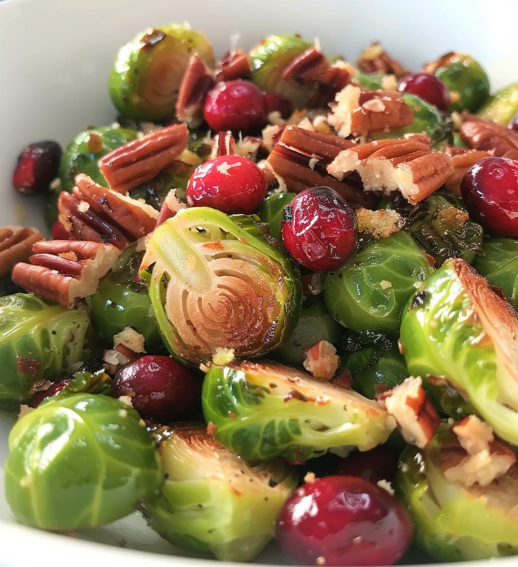 Brussels Sprouts with Cranberries & Pecans