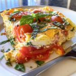Caprese Breakfast Casserole (Tomato, Basil, Mozzarella)