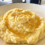 Cheddar Garlic Mashed Cauliflower