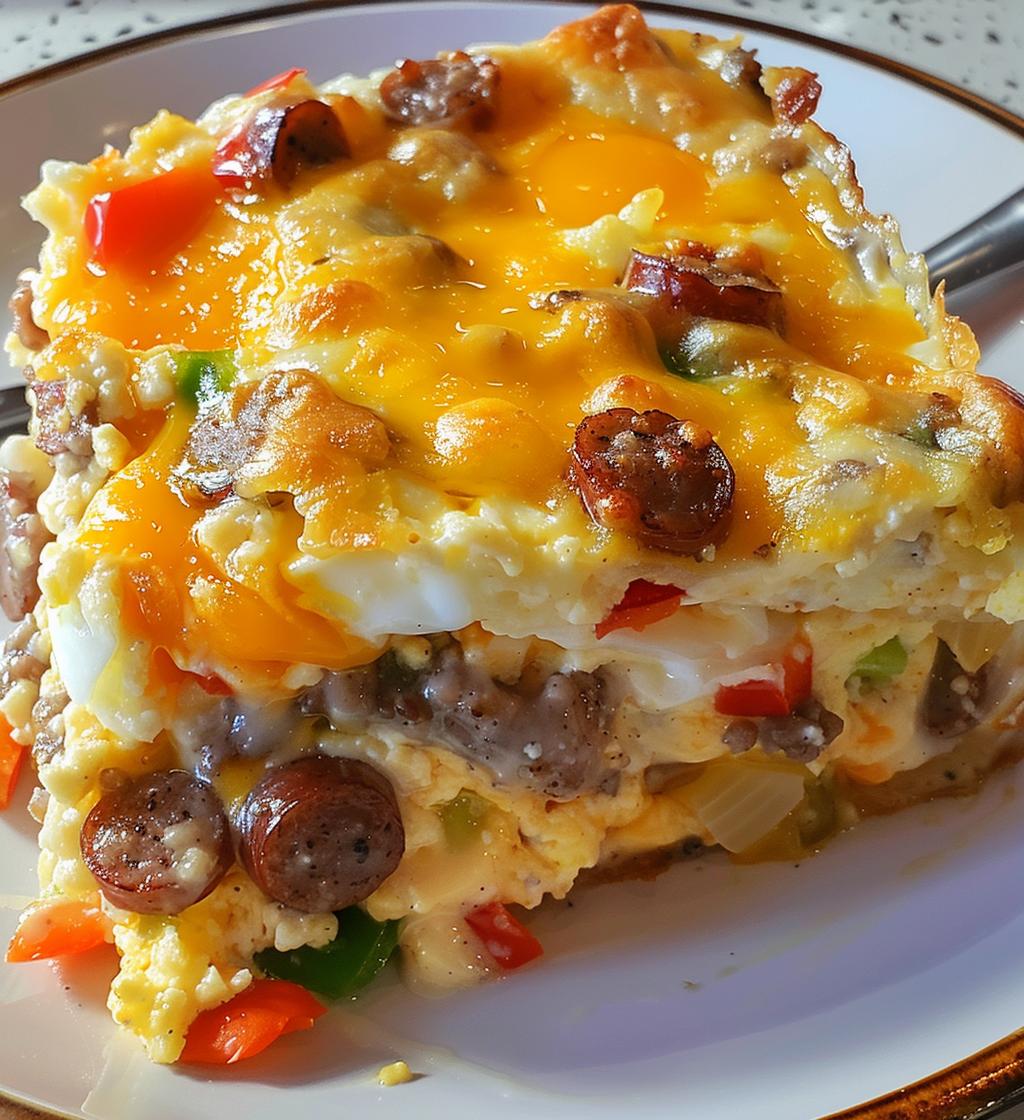 Cheesy Sausage & Egg Breakfast Casserole