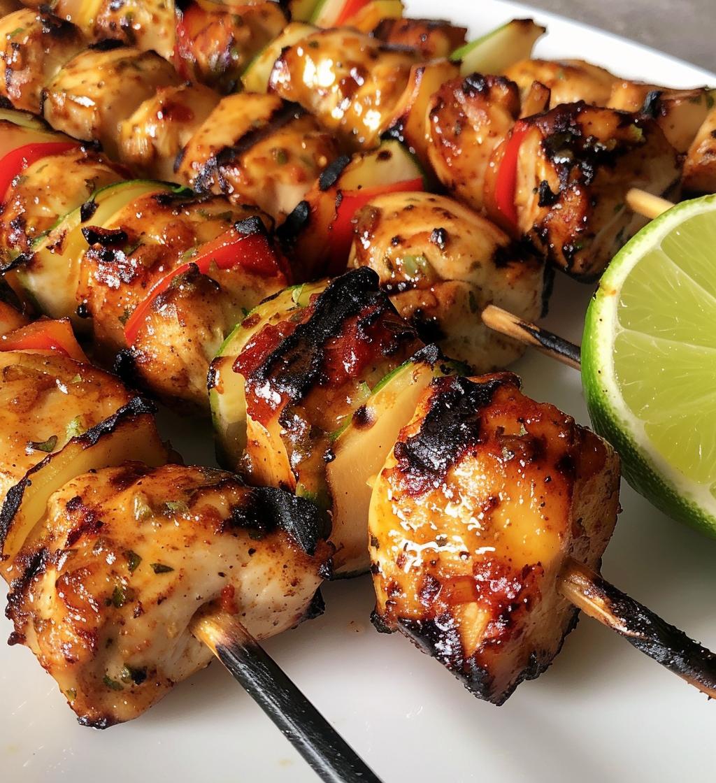 Chili Lime Chicken Skewers