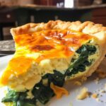 Christmas Morning Quiche (spinach + cheese)