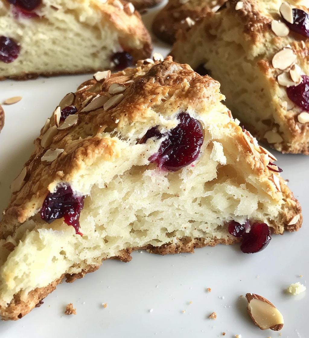 Cranberry Almond Scones - detail 1