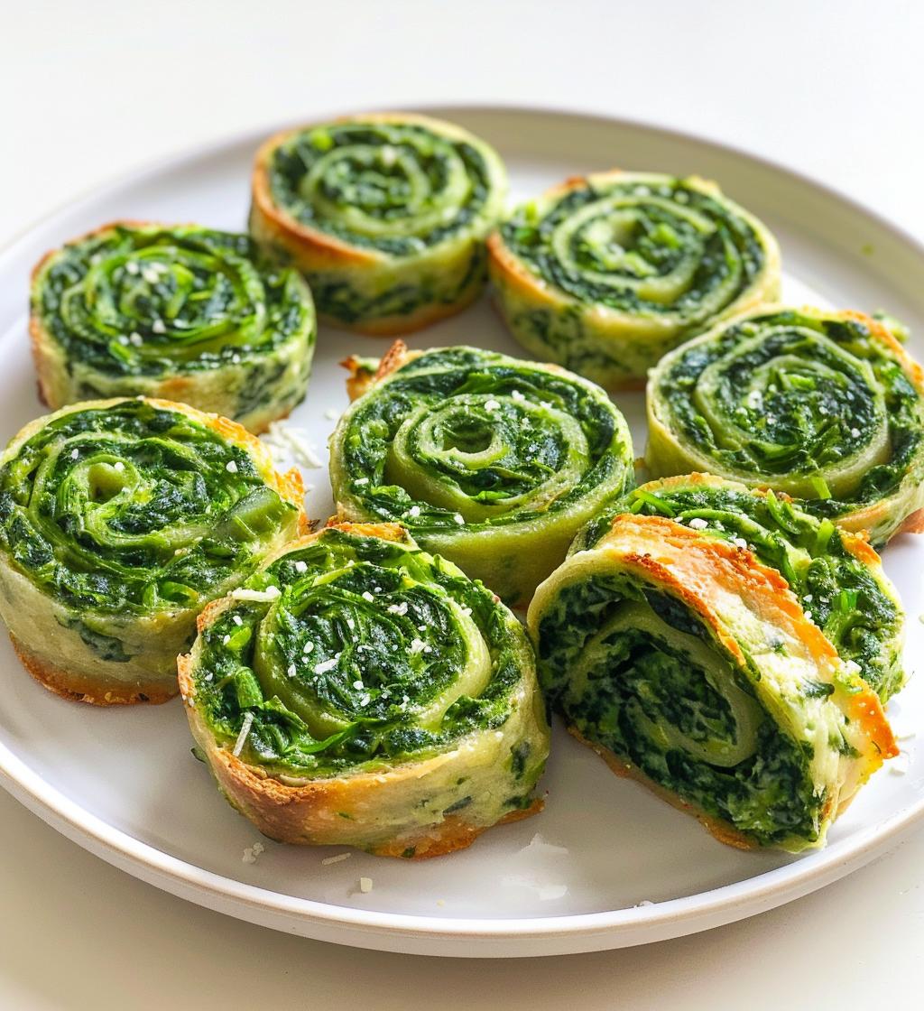 Creamy Spinach Parmesan Pinwheels