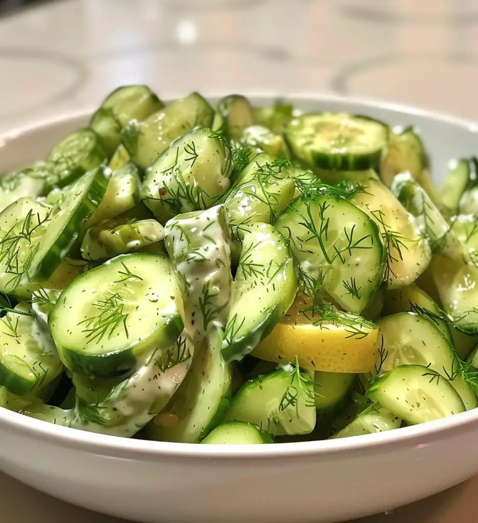 Cucumber Dill Yogurt Salad (light option)
