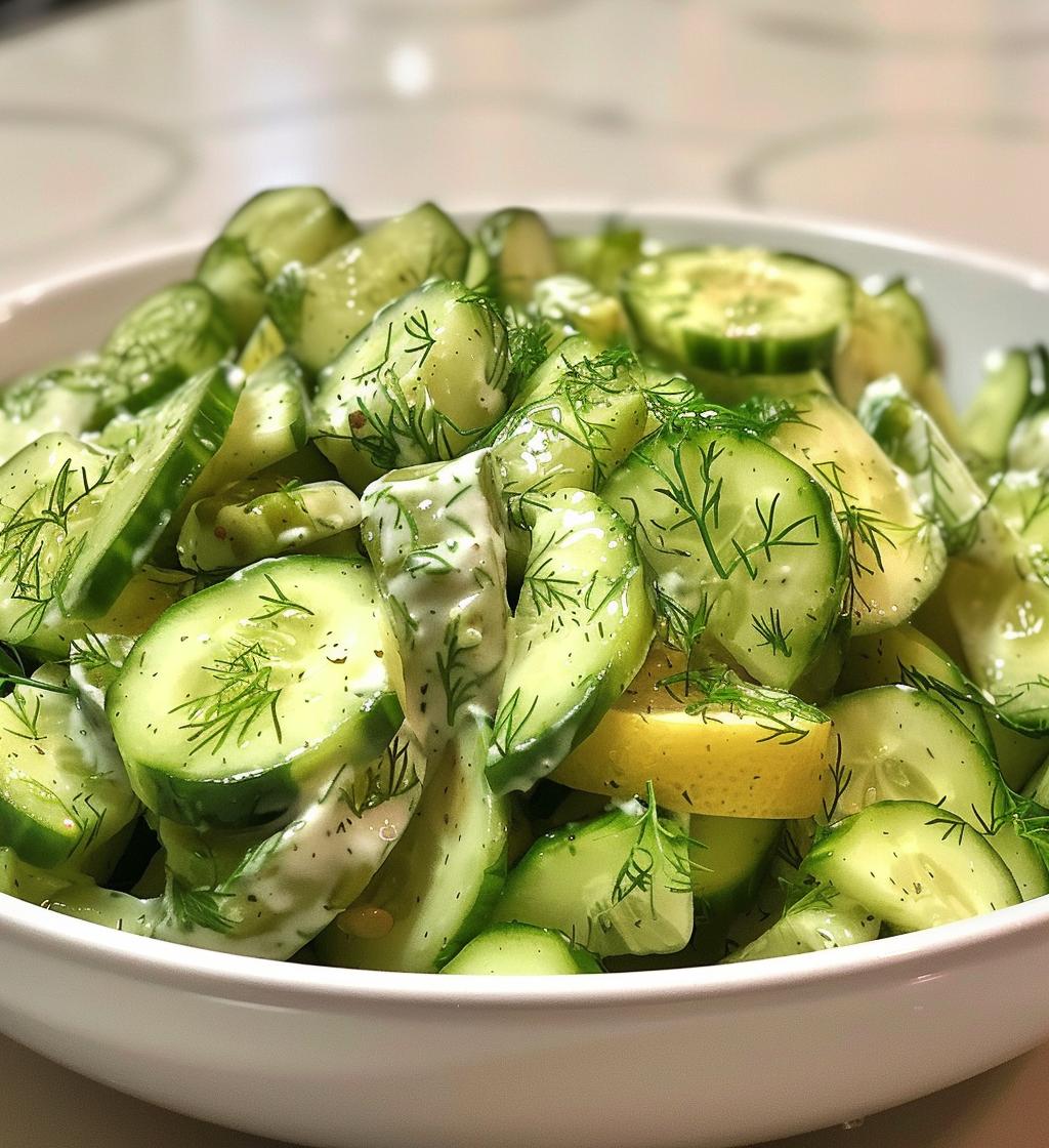 Cucumber Dill Yogurt Salad (light option)