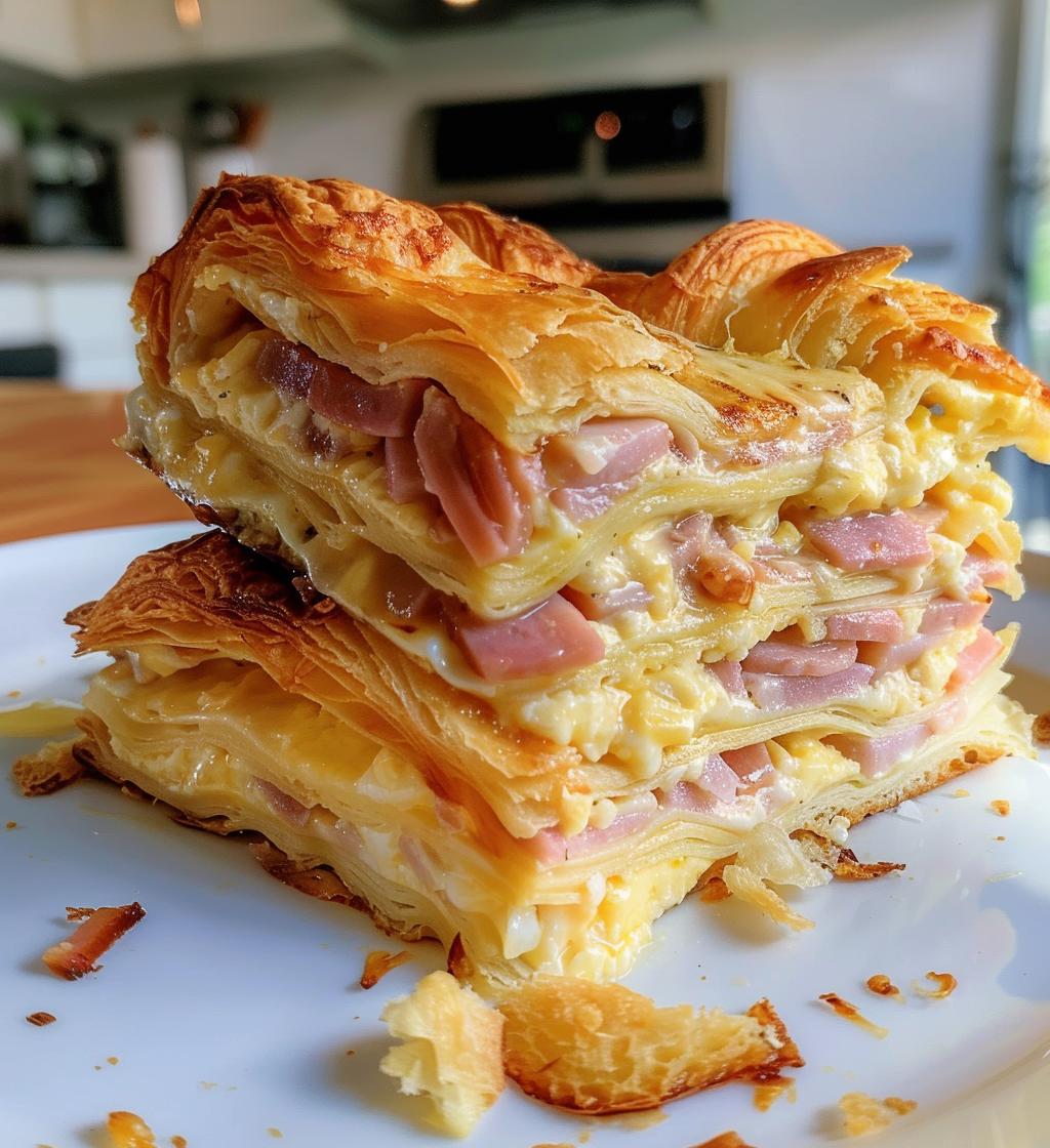 Ham & Cheese Croissant Bake - detail 1