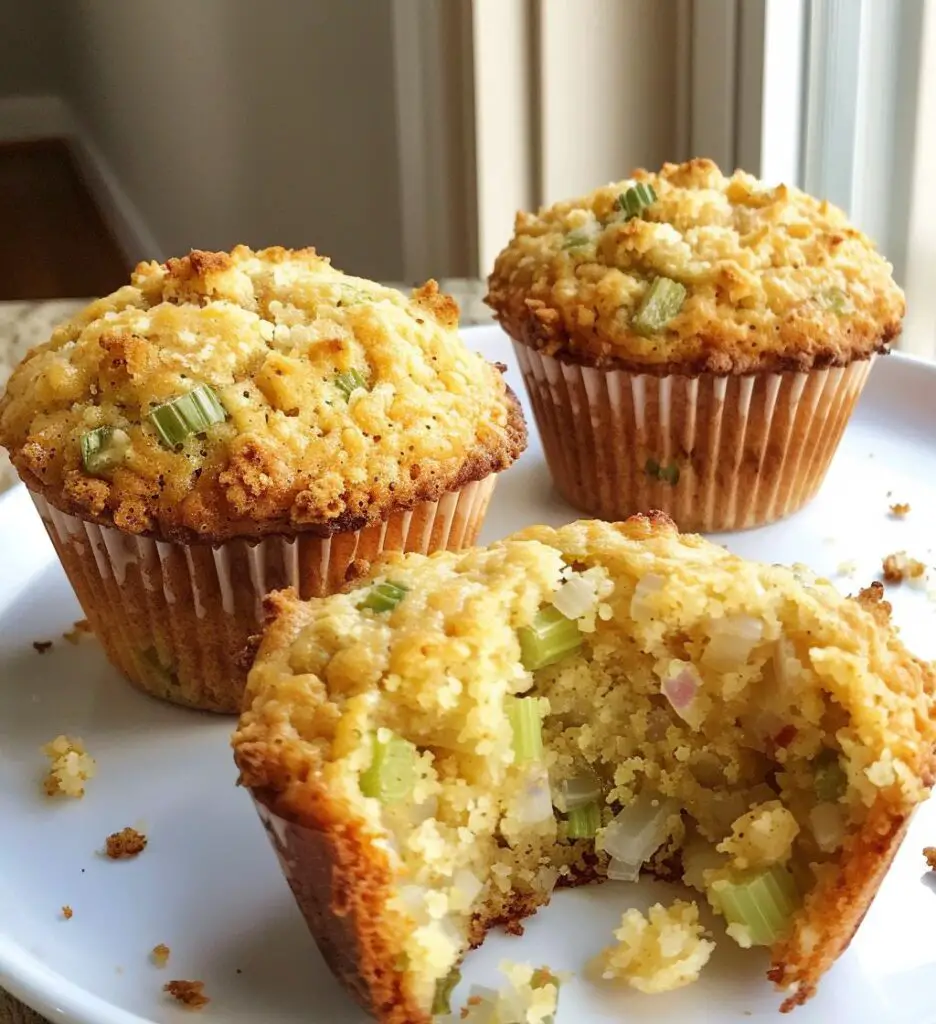Holiday Cornbread Stuffing Muffins