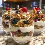 Holiday Granola Yogurt Parfaits