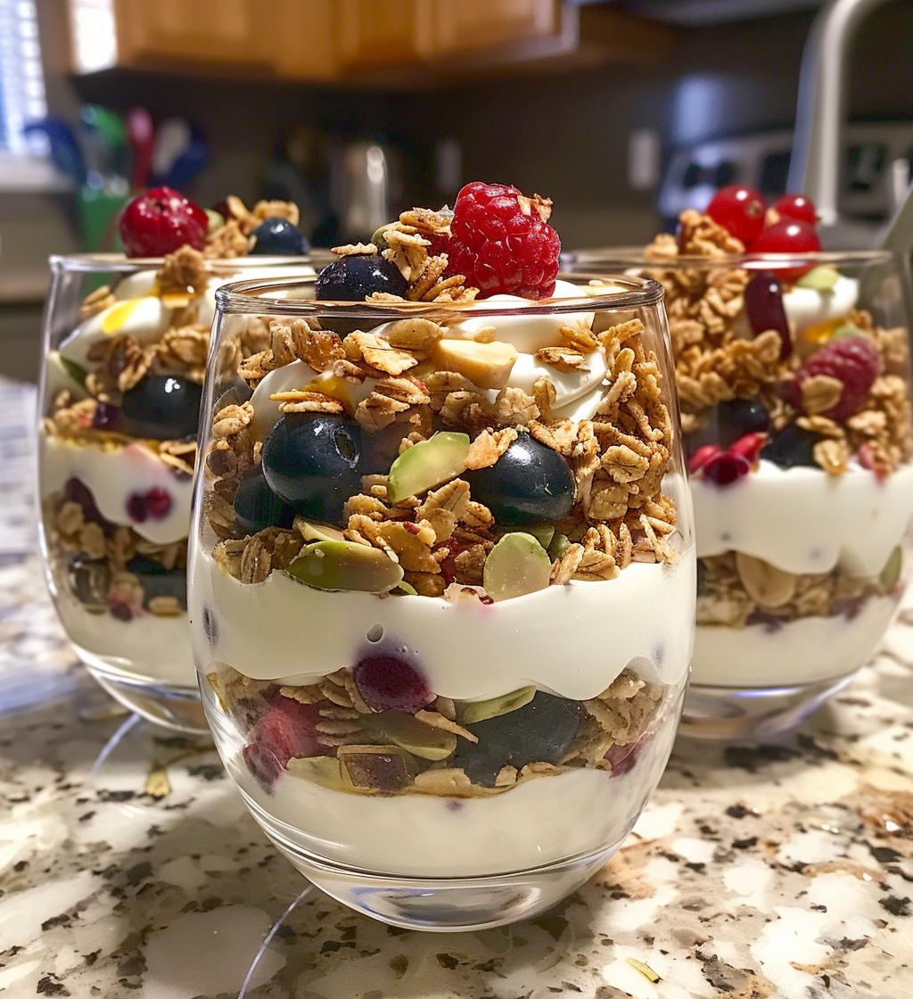Holiday Granola Yogurt Parfaits