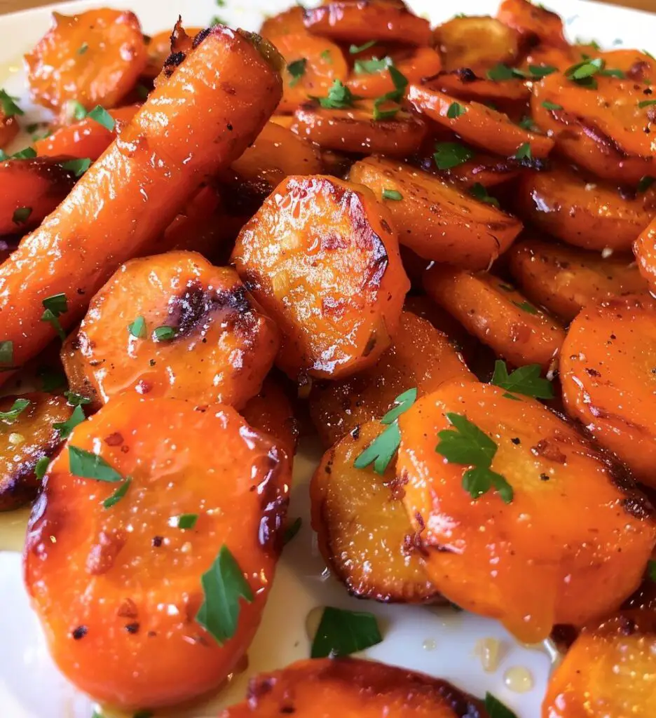 Honey Garlic Roasted Carrots