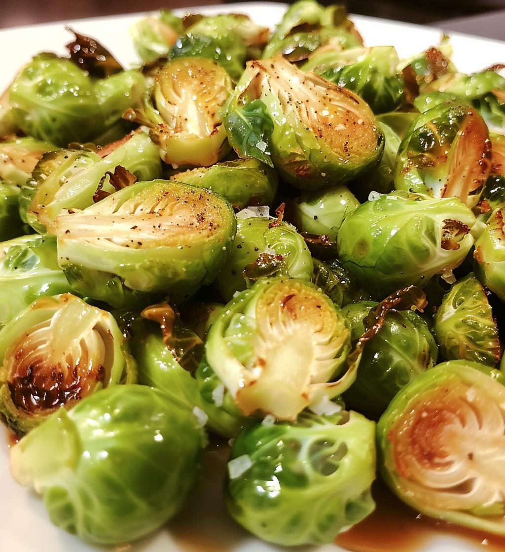Maple Roasted Brussels Sprouts