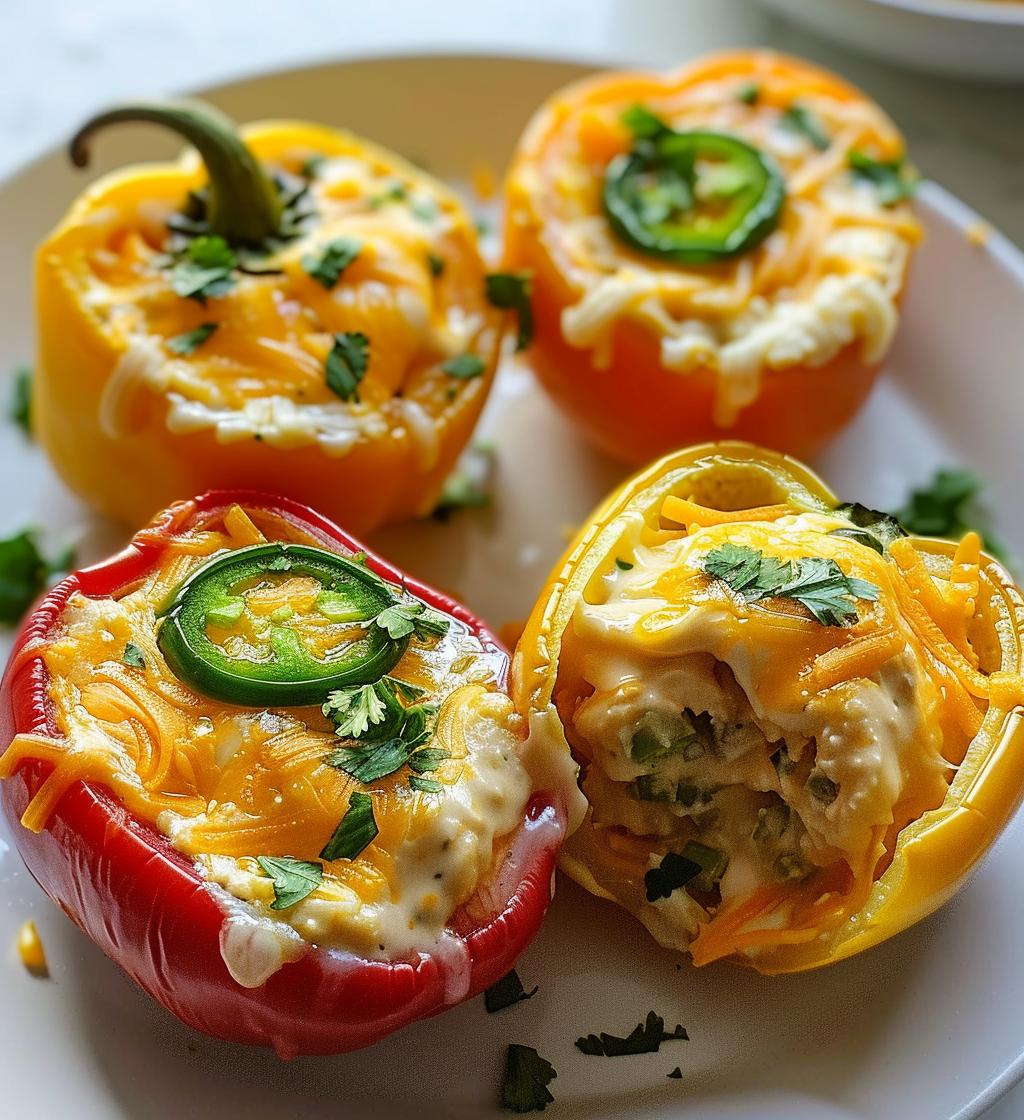 Nacho Cheese Stuffed Mini Peppers