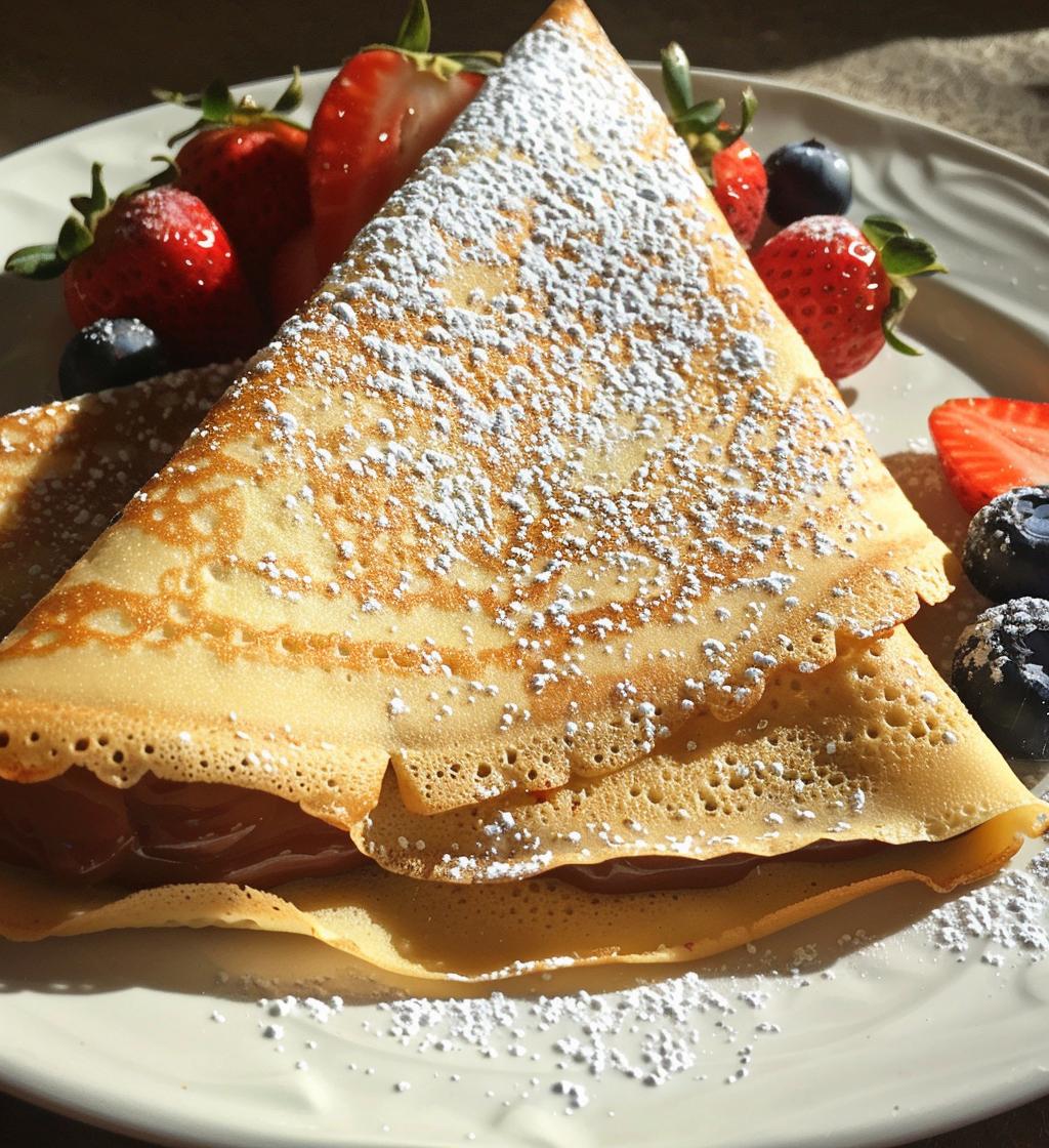 Nutella Stuffed Crepes