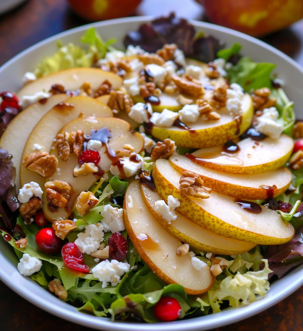 Pear & Feta Holiday Salad - detail 1