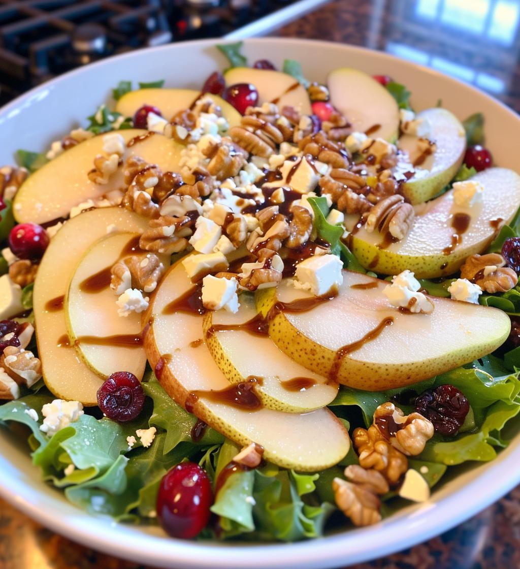 Pear & Feta Holiday Salad