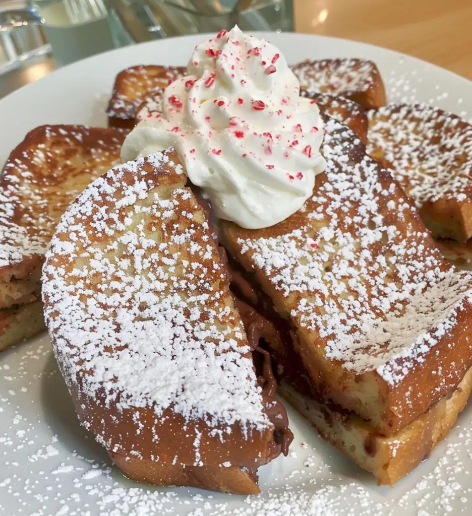 Peppermint Hot Chocolate French Toast