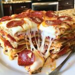 Pepperoni Pizza Breakfast Casserole