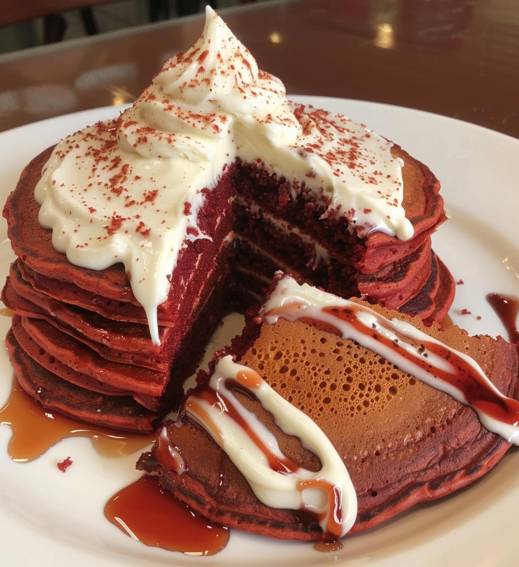 Red Velvet Pancakes - detail 1