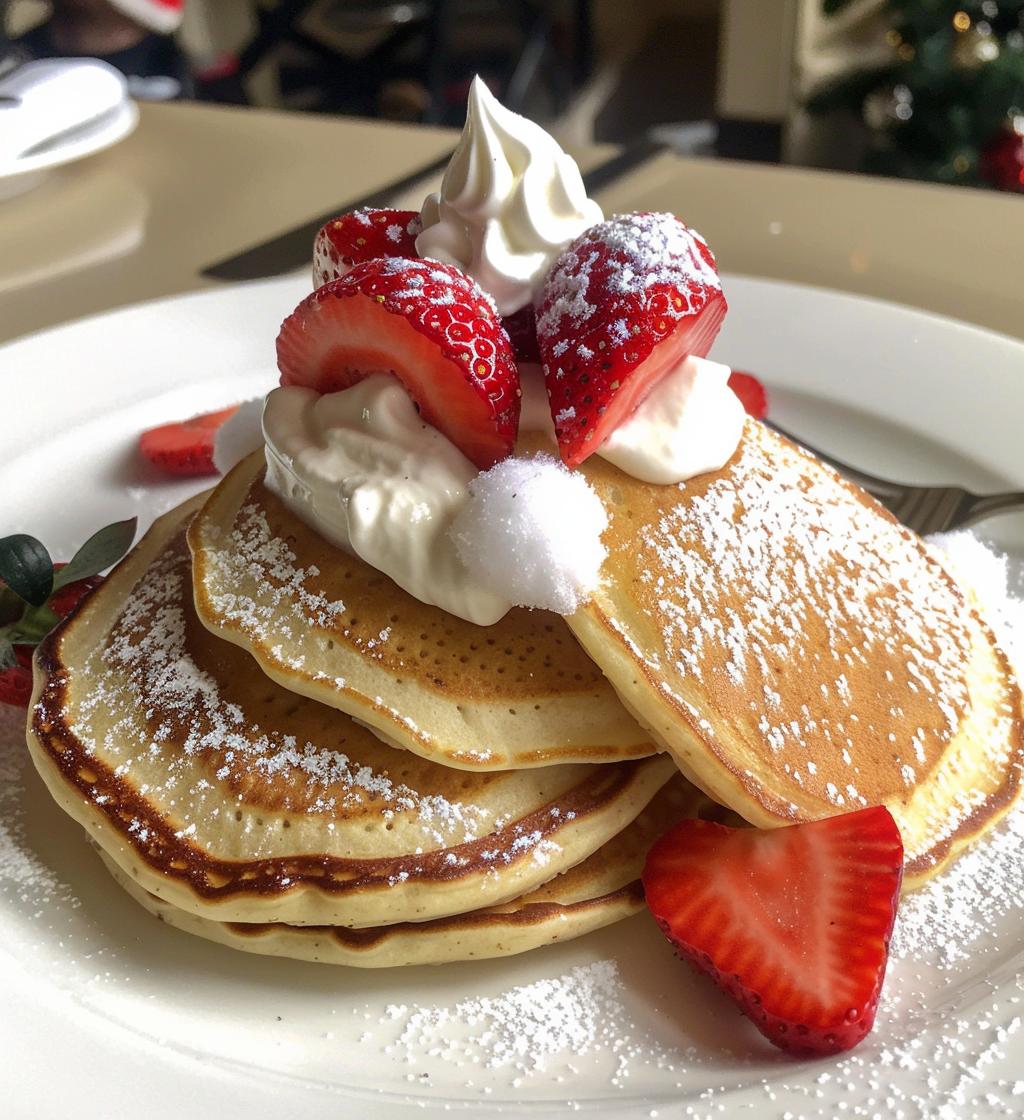 Santa Hat Strawberry Pancakes - detail 1