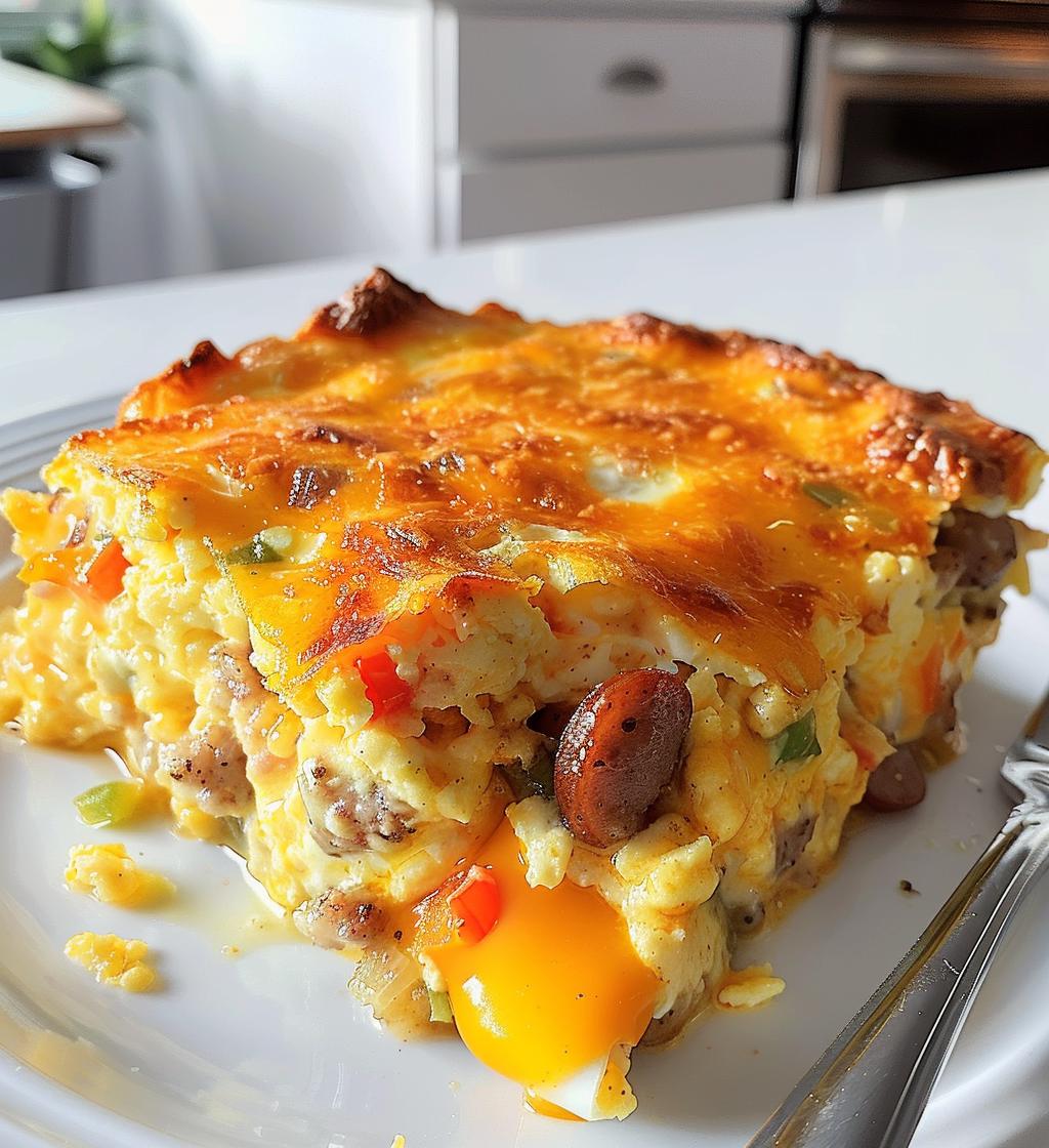 Sausage & Cheese Breakfast Casserole