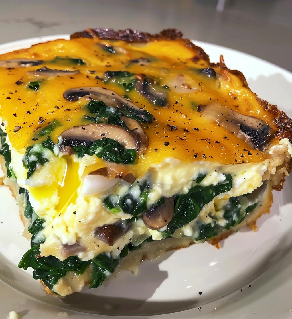 Spinach Mushroom Breakfast Casserole