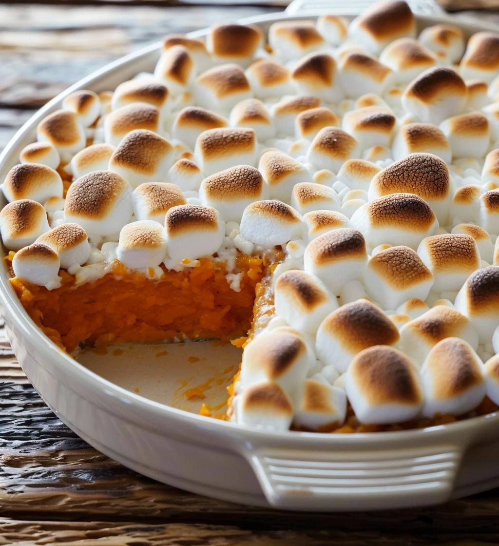 Sweet Potato Casserole with Marshmallows - detail 1