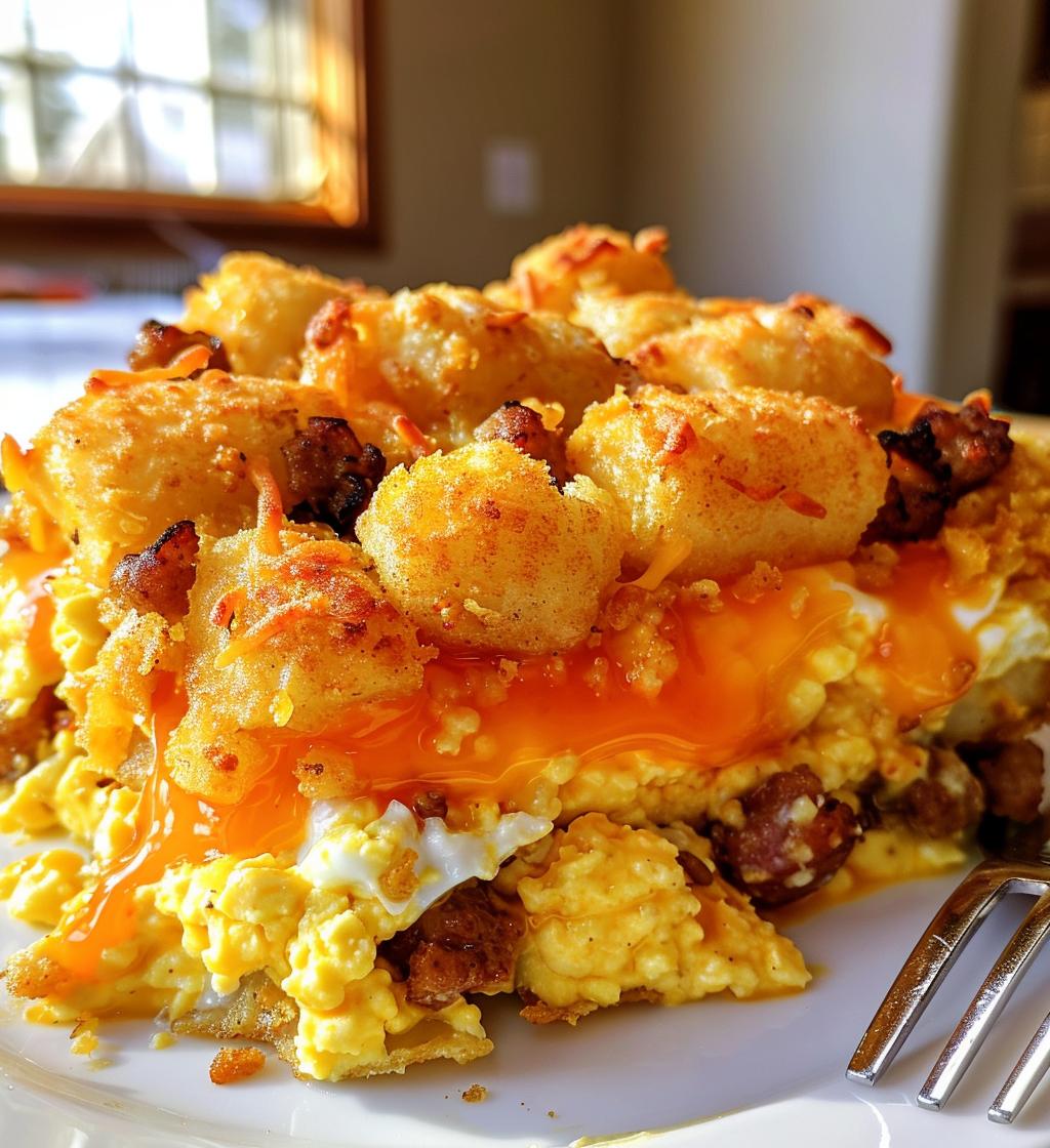 Tater Tot Breakfast Casserole - detail 1