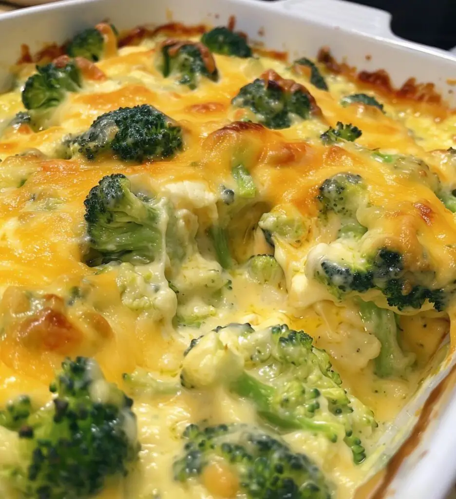 Three-Cheese Broccoli Bake