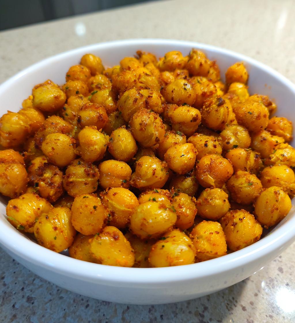 air fryer chickpeas - detail 1