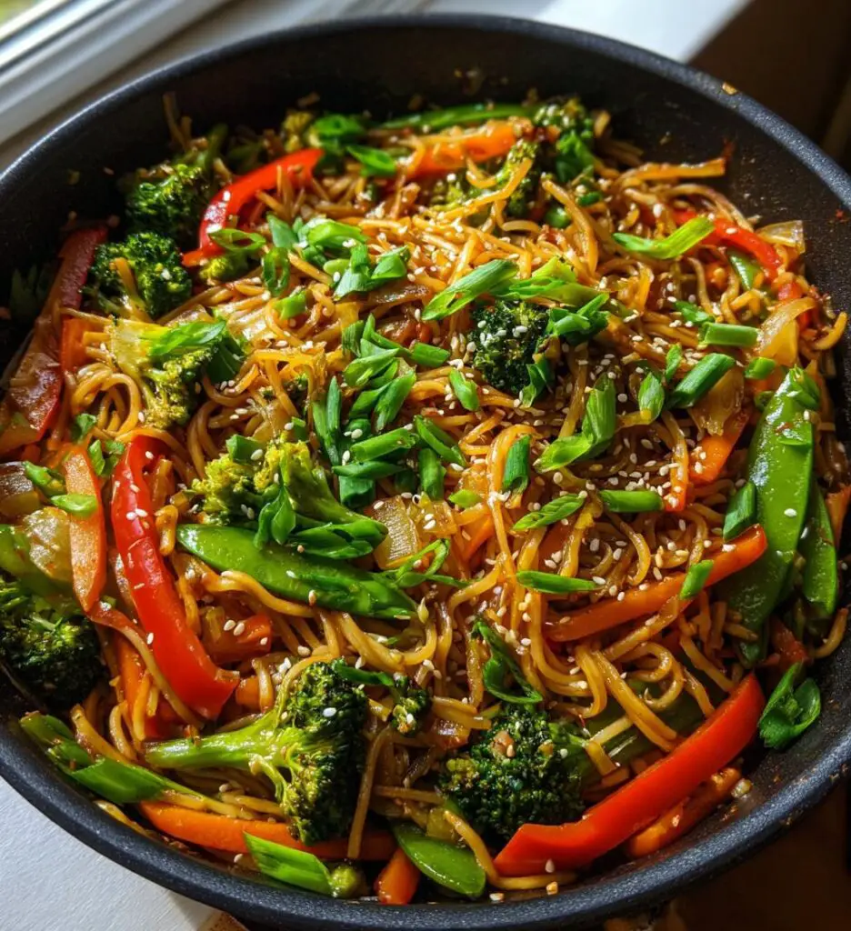 asian vegetable stir fry noodles