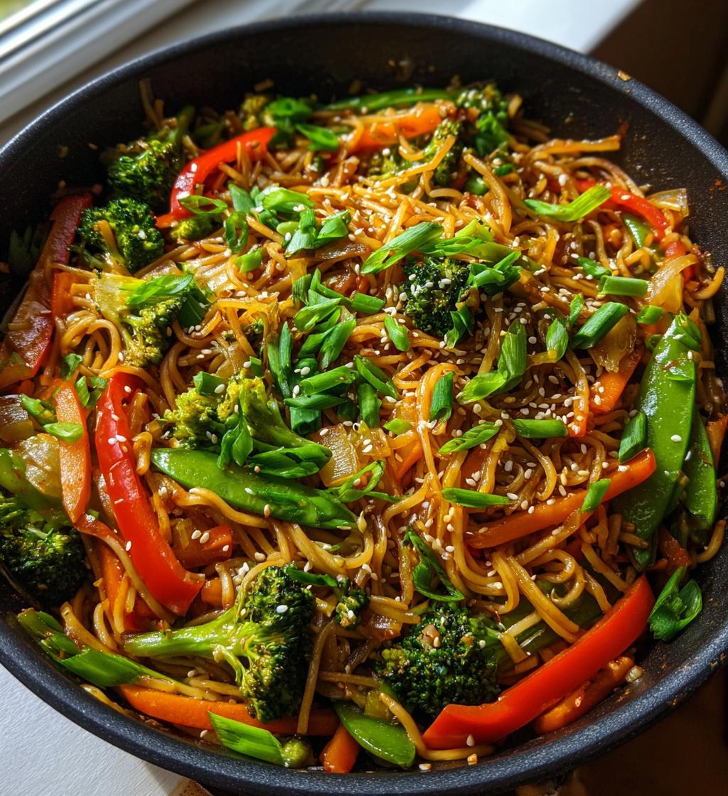 asian vegetable stir fry noodles