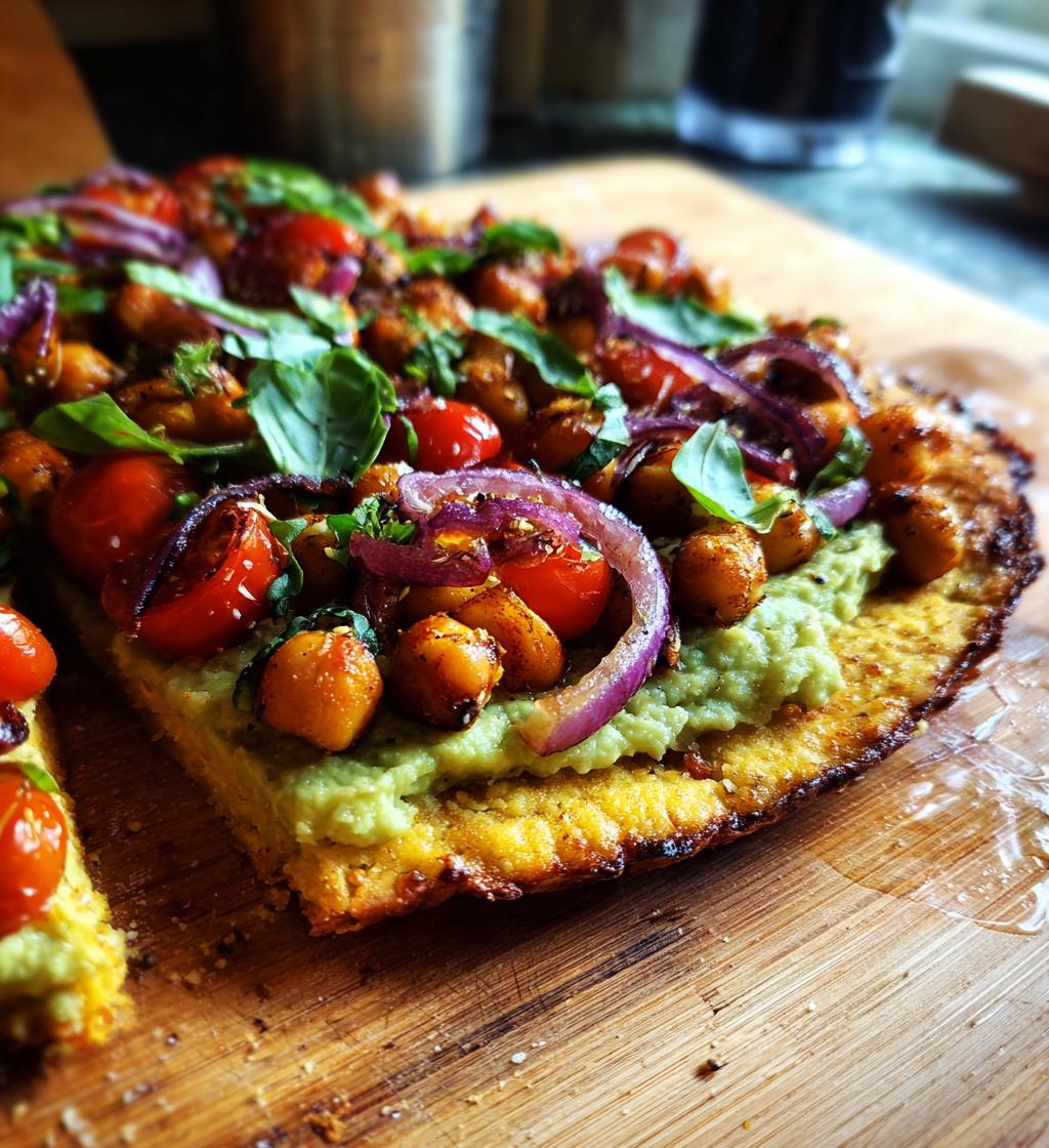 avocado chickpea pizza vegan gluten free - detail 1