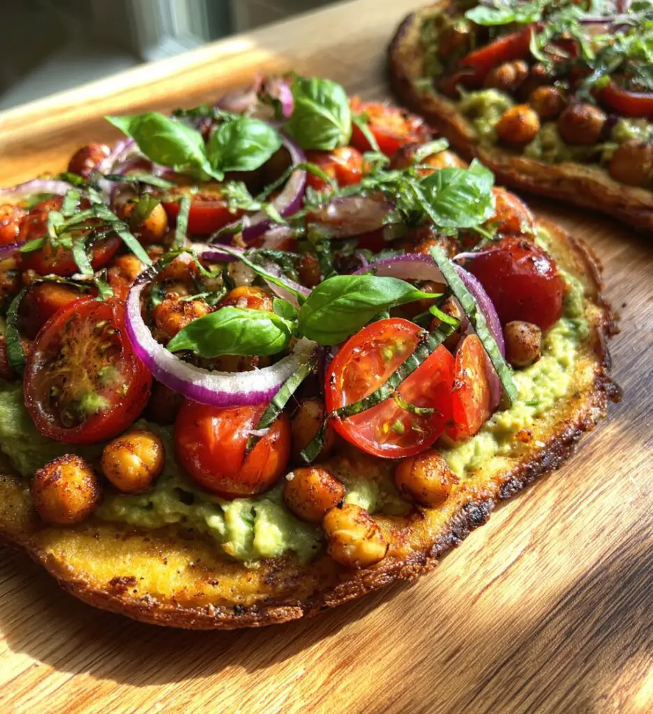 avocado chickpea pizza vegan gluten free