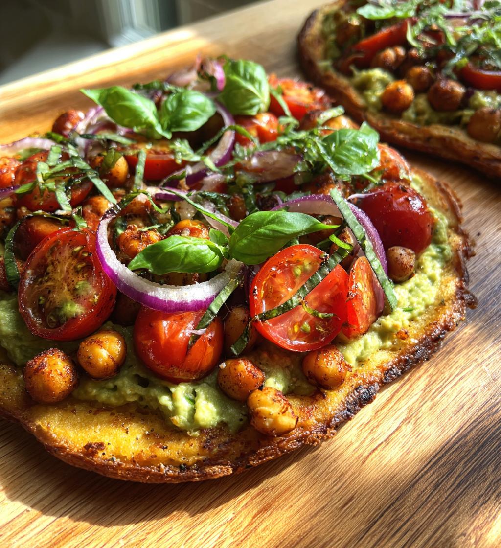 avocado chickpea pizza vegan gluten free