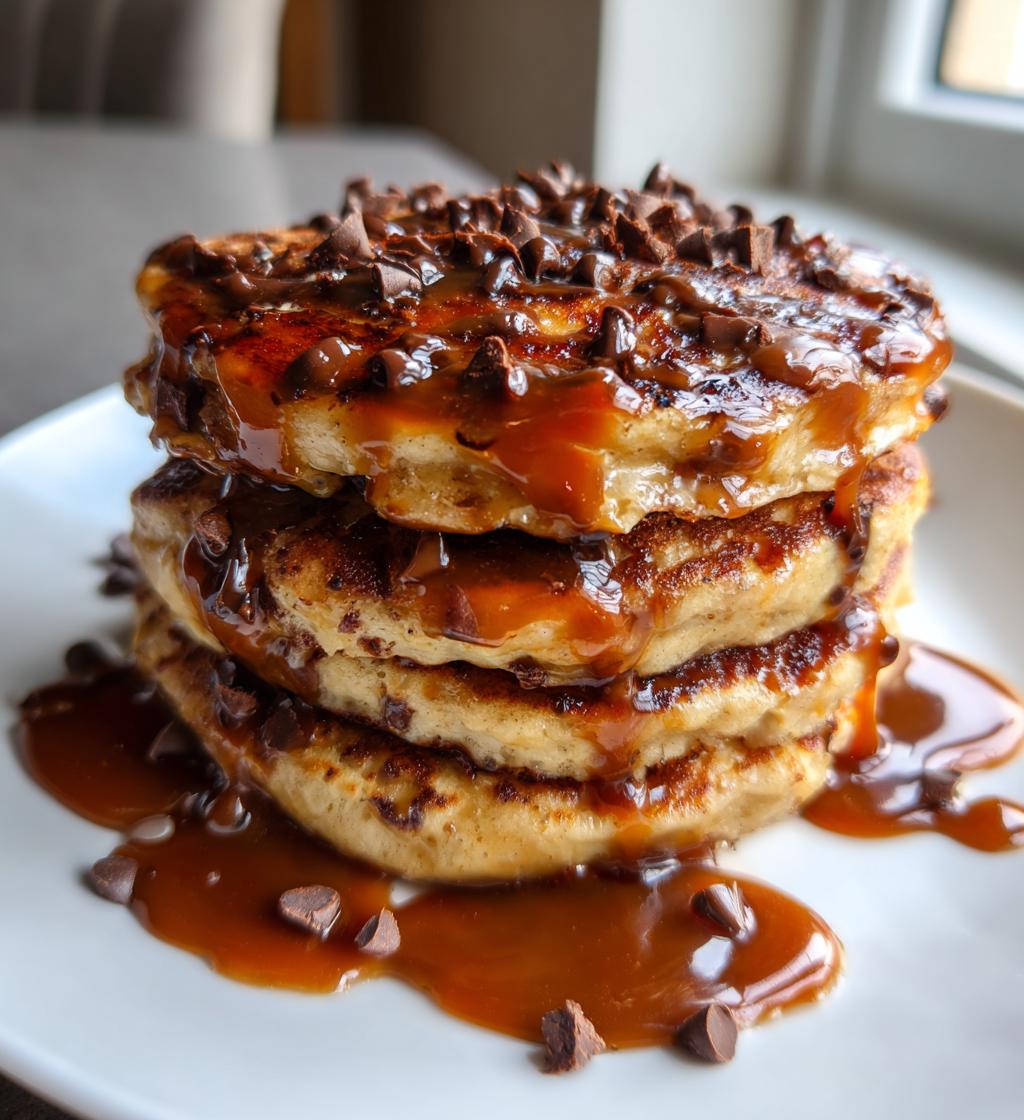caramel chocolate pancakes vegan gluten free