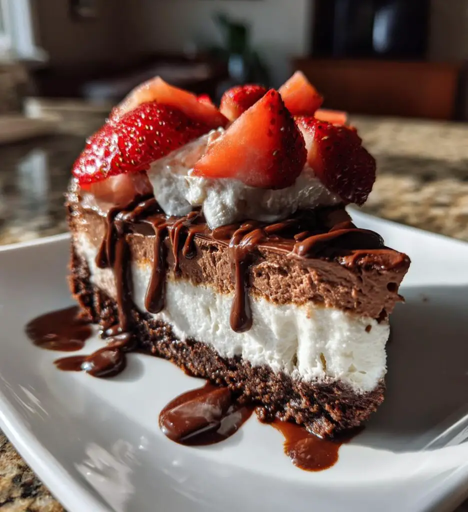 chocolate strawberry cheesecake
