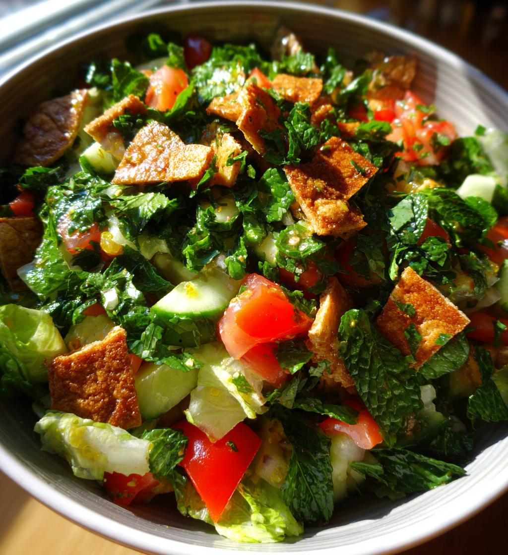 fattoush salad - detail 1