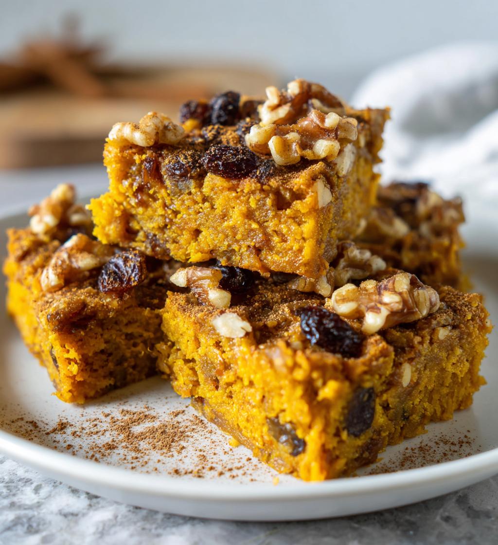 no bake pumpkin bars vegan recipe - detail 1