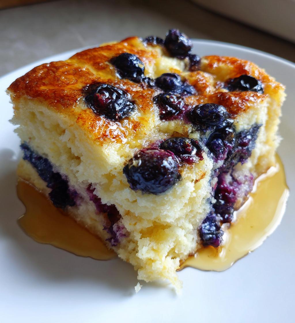 oven baked blueberry pancakes vegan - detail 1