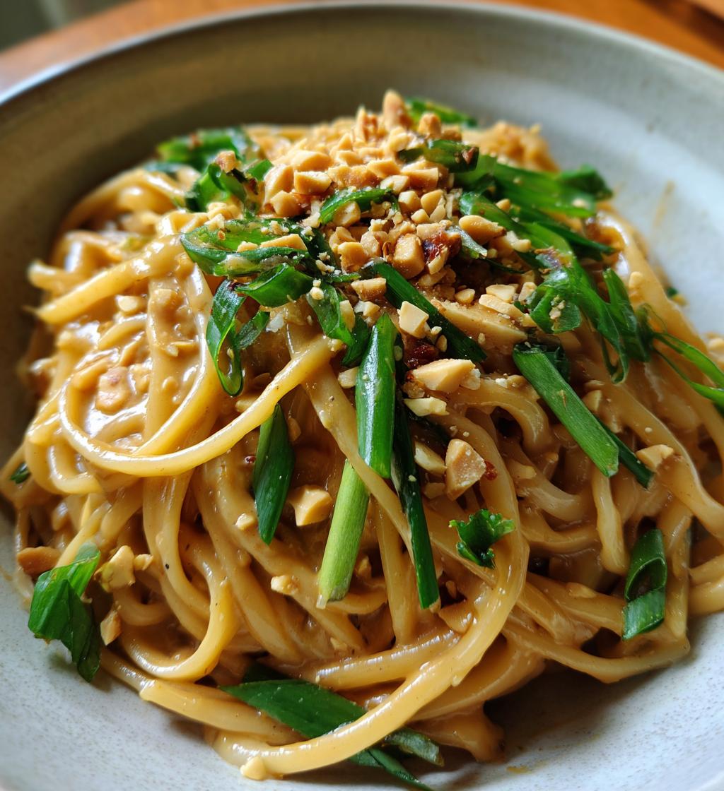 peanut butter noodles vegan recipe - detail 1