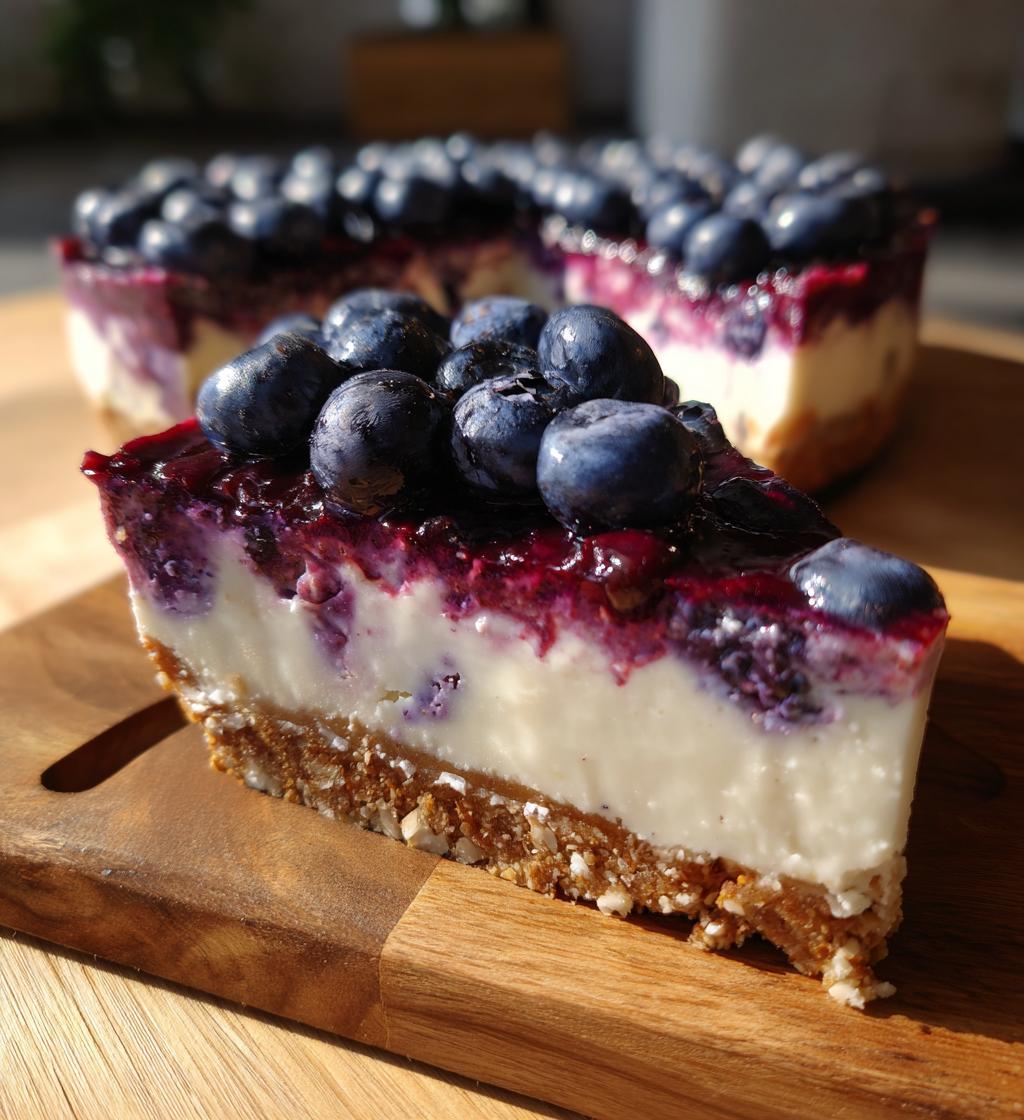 raw vegan blueberry cheesecake recipe - detail 1