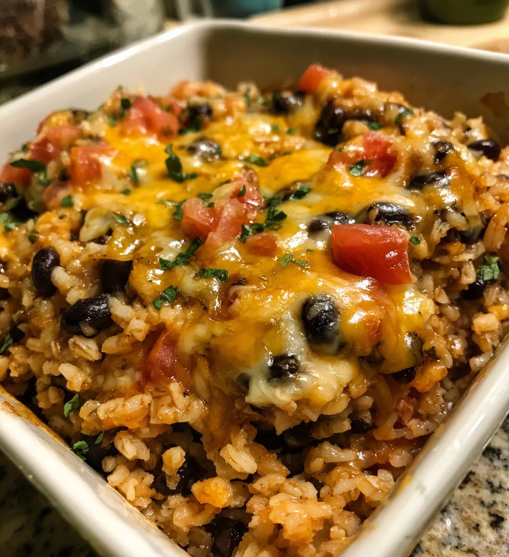 rice and bean casserole - detail 1