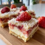 strawberry coconut cheesecake bars vegan