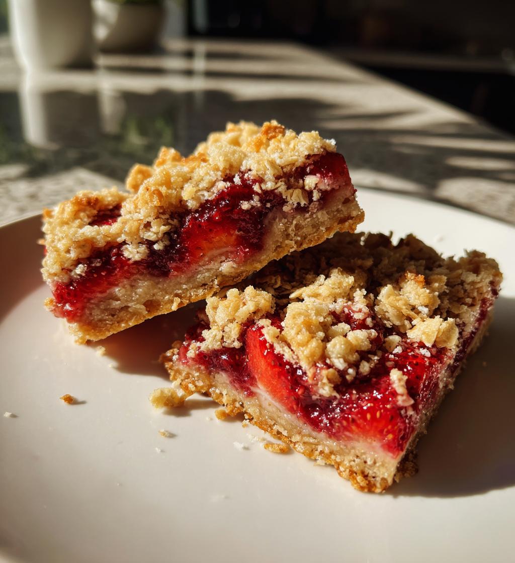 strawberry crumb bars vegan gluten free - detail 1