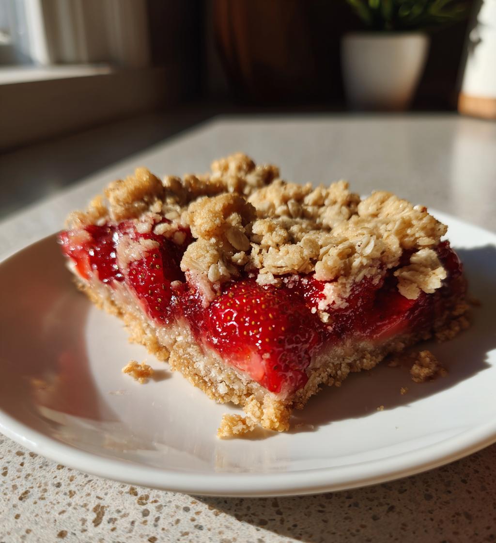 strawberry crumb bars vegan gluten free